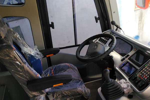 Volante del conductor del bus cooperativa Riobamba